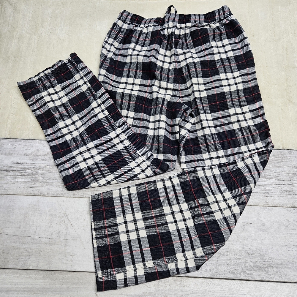 Eddie Bauer Sleepwear Pants Mens Medium Buffalo Plaid Checked Flannel Cotton - Picture 7 of 9